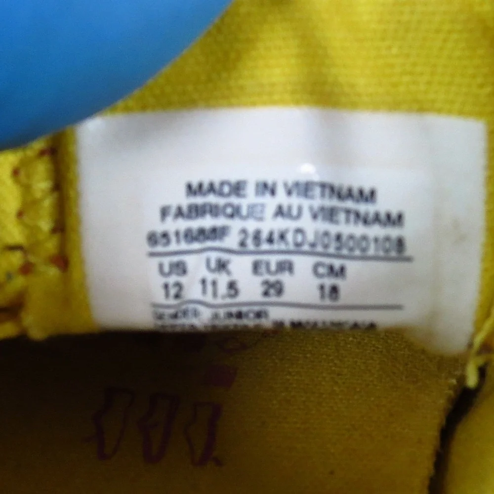 Converse Chuck Taylor All Star Loopholes Kids Sneaker Size 12 Play Pink Yellow